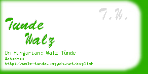 tunde walz business card
