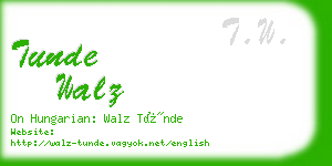 tunde walz business card